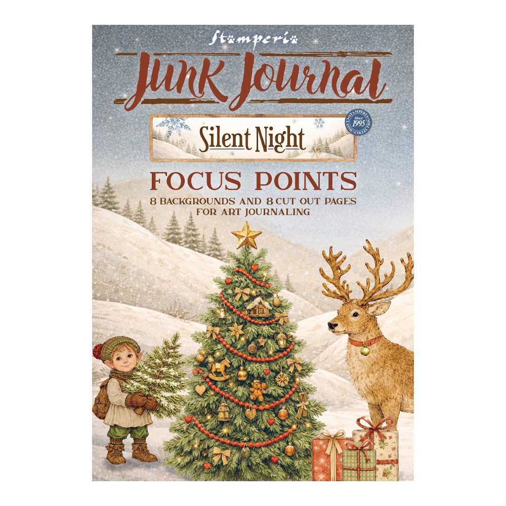 Stamperia Motivpapier A5 Junk Journal Focus Points Silent Night, 16 Blatt