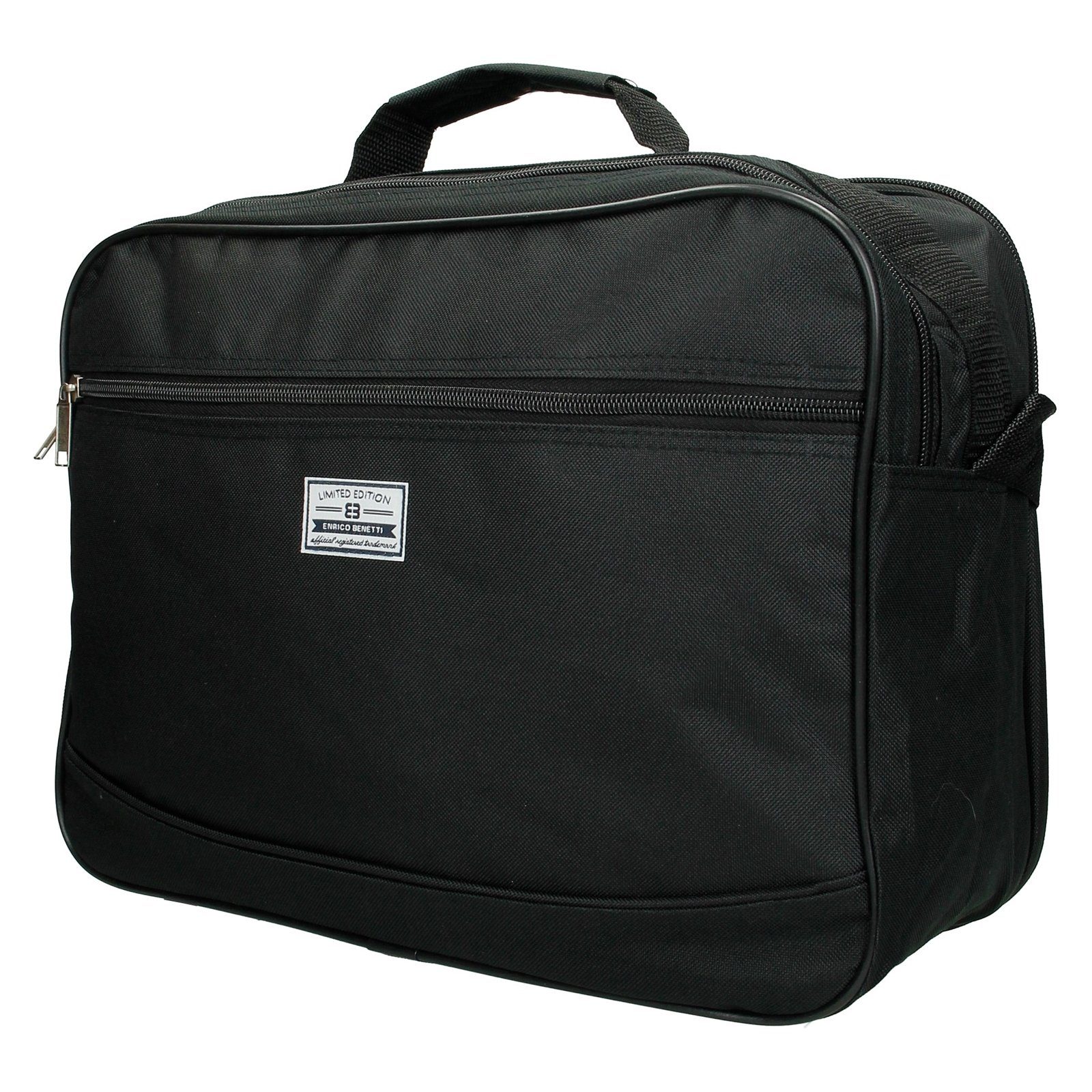 1-tlg), HTI-Living Arbeitstasche Herrentasche Flugumhänger Laptoptasche Querformat Flugumhänger (Stück, Schwarz