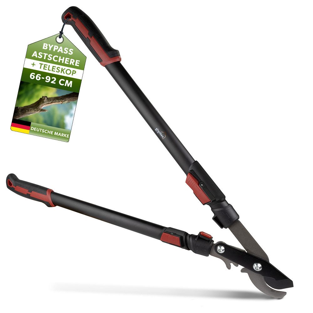 Astschere Astschere Teleskop Bypass 66-92 cm Getriebeastschere Baumschere Astsch