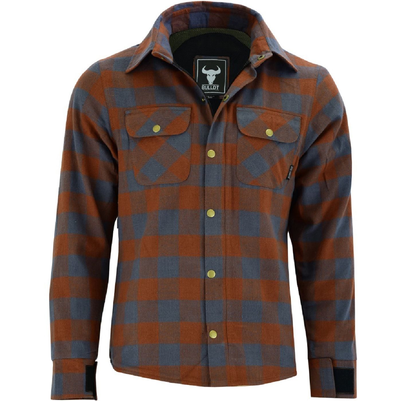 BULLDT Motorradjacke BLD1201 (mit 4 CE-Protektoren) BULLDT Herren Motorradhemd Holzfäller-Look Hemd