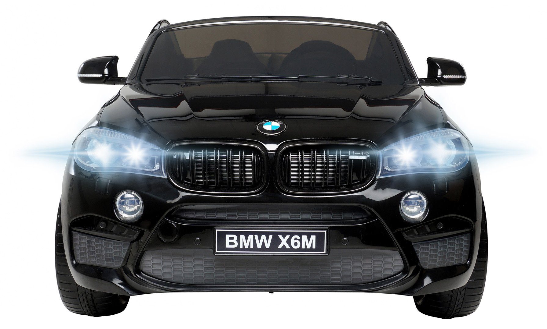 Actionbikes Motors Elektro-Kinderauto Elektroauto BMW X6M F16 XXL,  Belastbarkeit 40 kg, inkl. Stoßdämpfer hinten - mit Fernbedienung -  Ledersitze