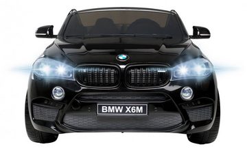 Actionbikes Motors Elektro-Kinderauto BMW X6M F16 XXL - Kinder Elektroauto ab 3 Jahre - Türen zum Öffnen, Belastbarkeit 40 kg, (2-tlg), inkl. Stoßdämpfer hinten - mit Fernbedienung - Ledersitze