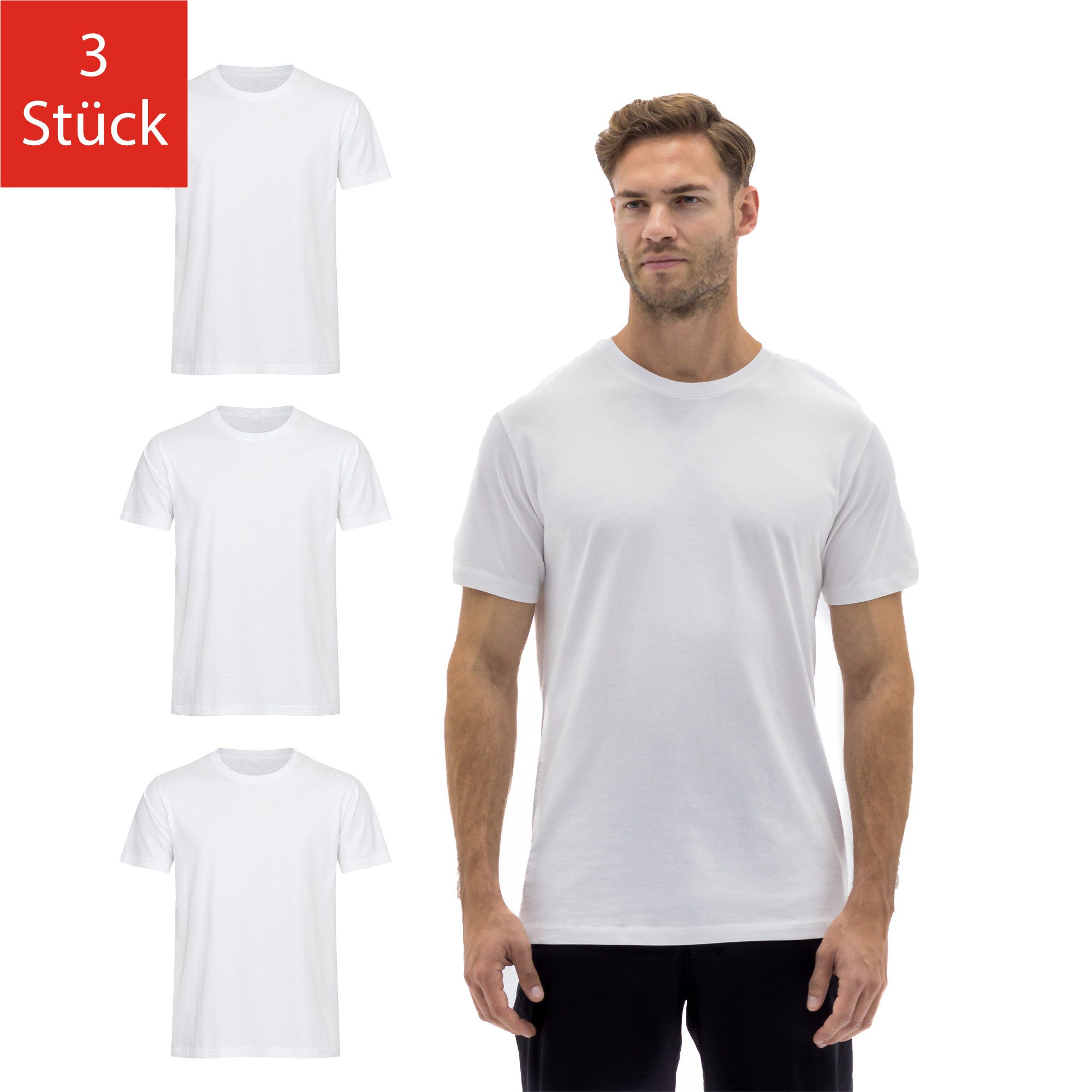 Barrio 13 T-Shirt T-Shirt Basic, 3er Pack