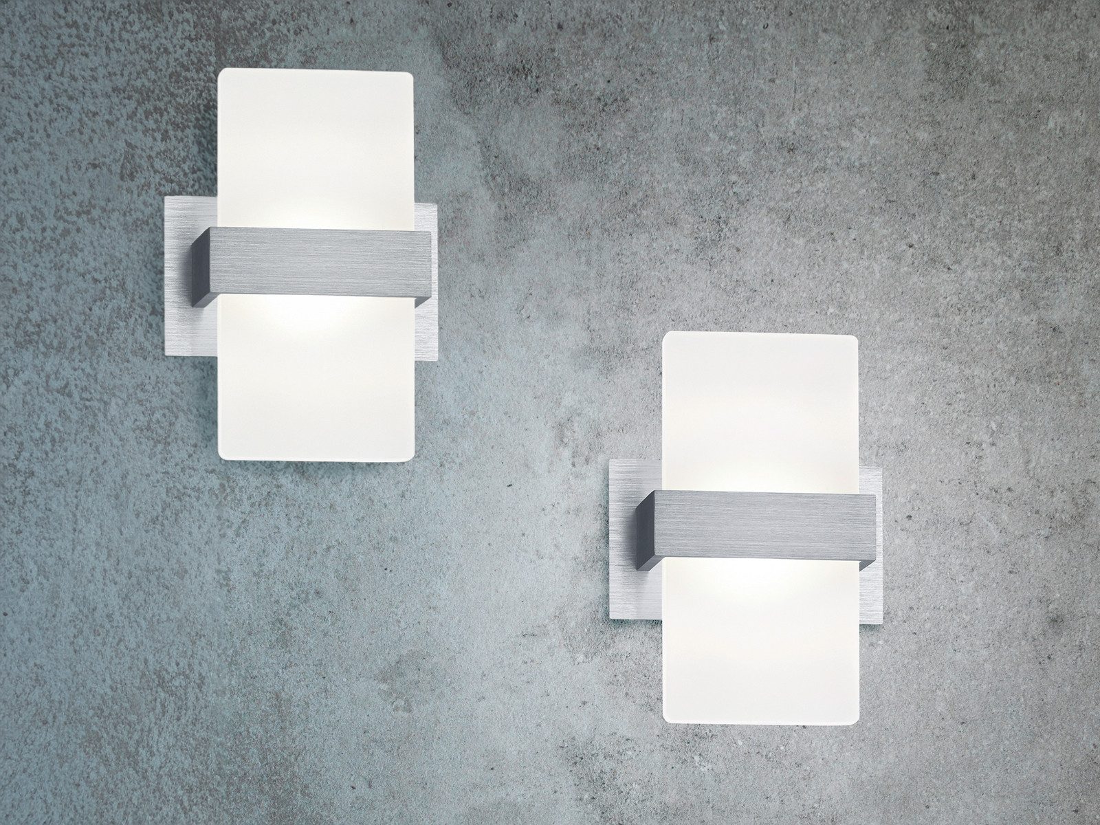 TRIO Leuchten LED Wandleuchte, LED fest integriert, Warmweiß, 2er Set innen kleine mit Schalter, Treppenhaus & Nachttisch, Höhe 18cm