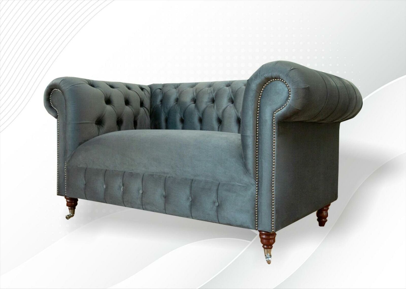Sofa Sitz Chesterfield Couchen JVmoebel Sofa, Zweisitzer Textil Sofas Luxus Möbel