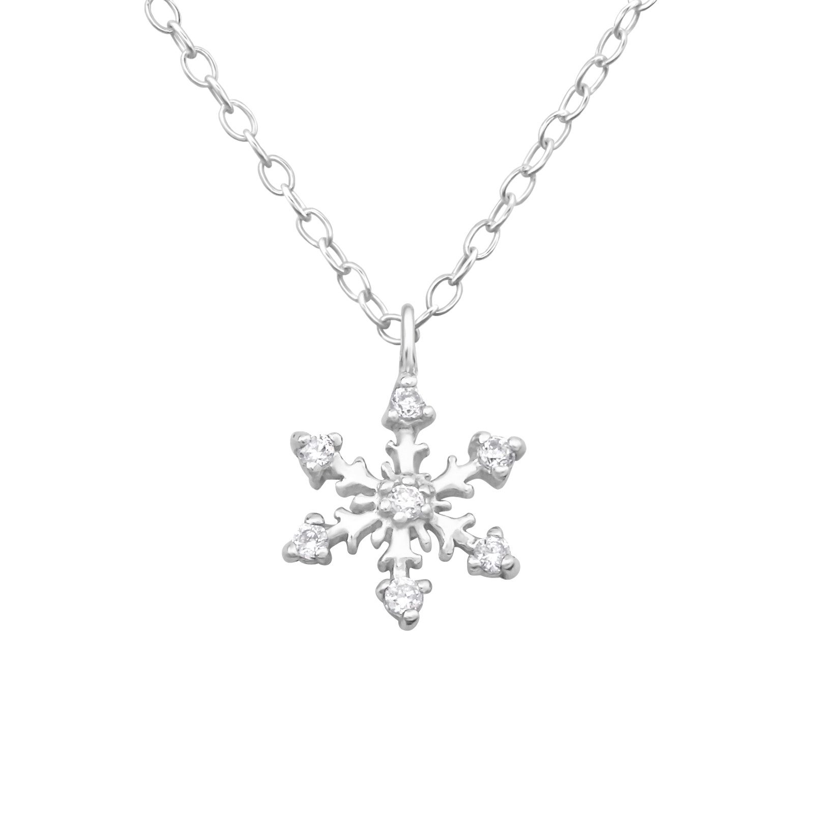 ALEXANDER YORK Kette mit Anhänger SCHNEEFLOCKE Zirkonia, 2-tlg., 925 Sterli günstig online kaufen