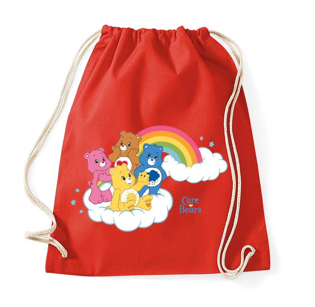 Blondie & Brownie Turnbeutel aus Baumwolle Glücksbärchis Care Bears Hab-Dich-lieb Bär Wolkenland