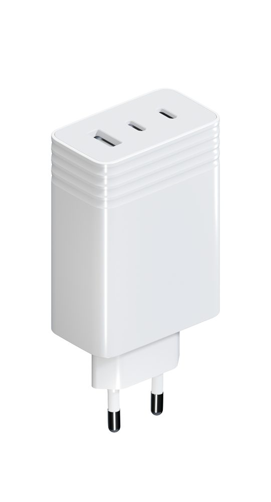SOLUM Kabelzubehör Fast Charging 65W 3port 2USB-C USB-A Adapter Netzteil