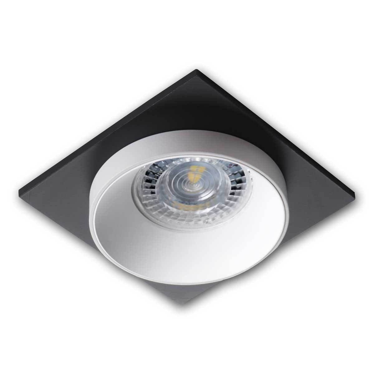 Kanlux Einbaurahmen Einbauleuchte SIMEN DSL W/W/B, Aluminium gepulvert