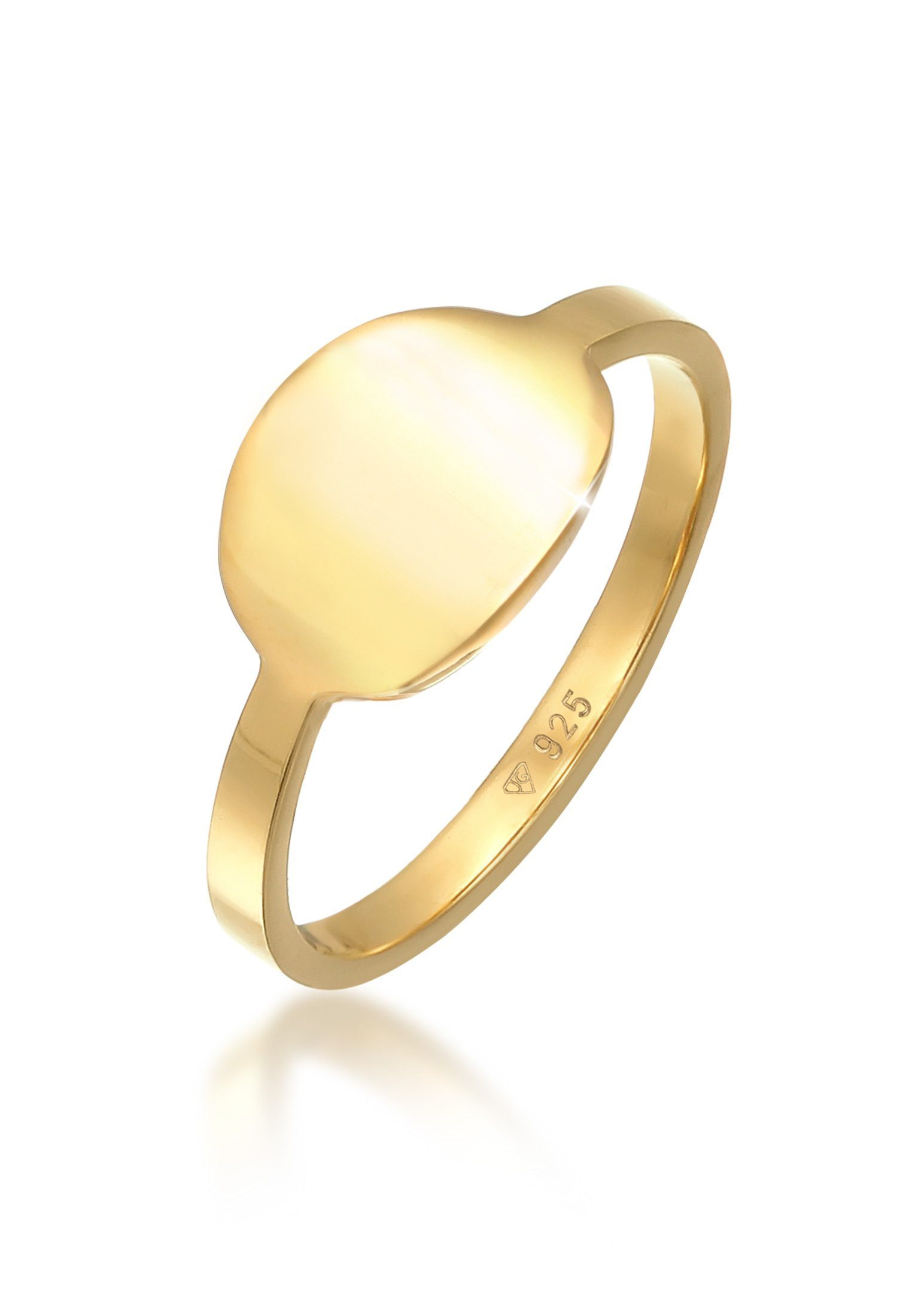 Elli Siegelring Siegelring Basic Trend Oval 925 Silber
