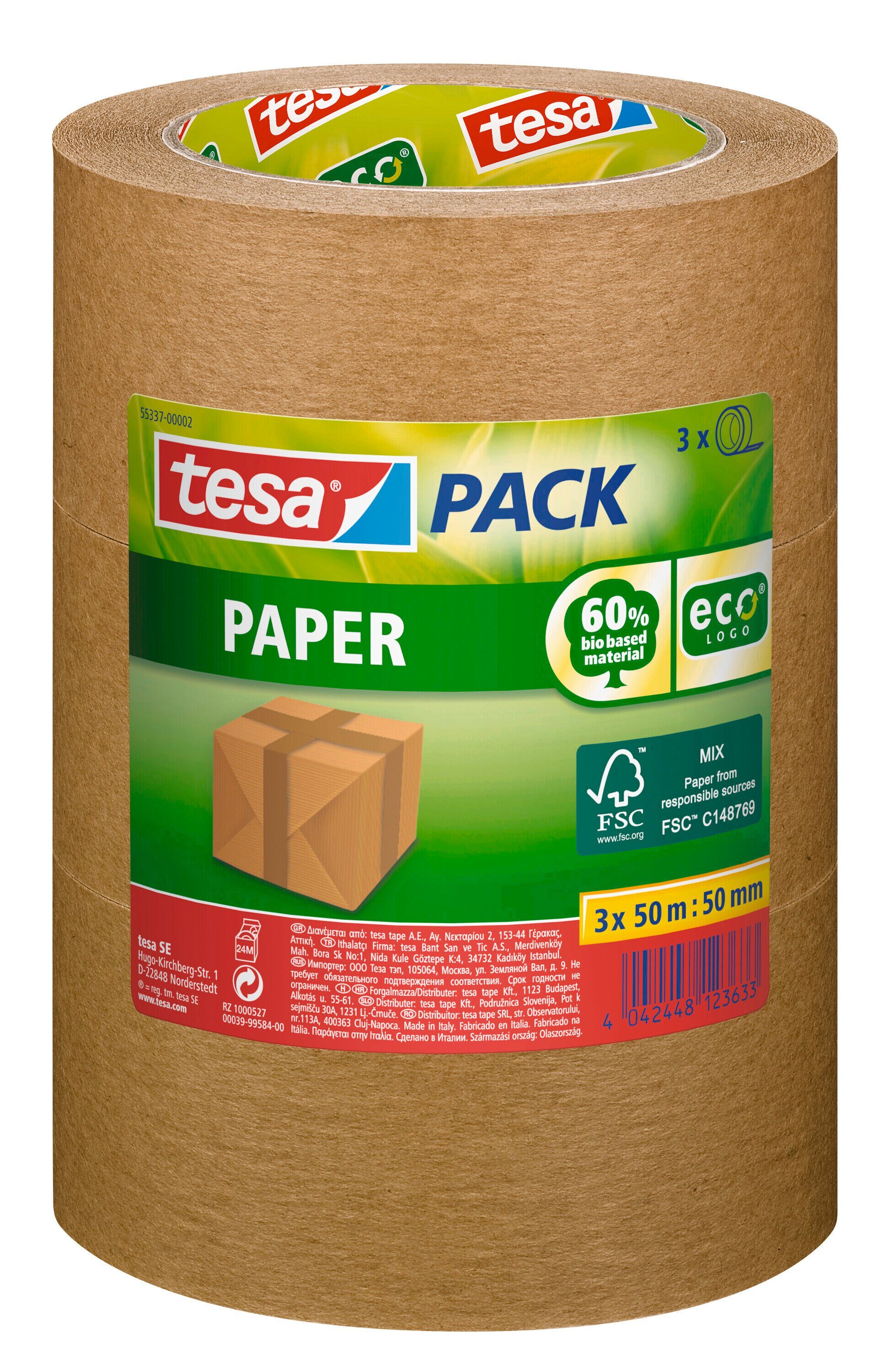 Klebeband tesapack Paper ecoLogo® Packband