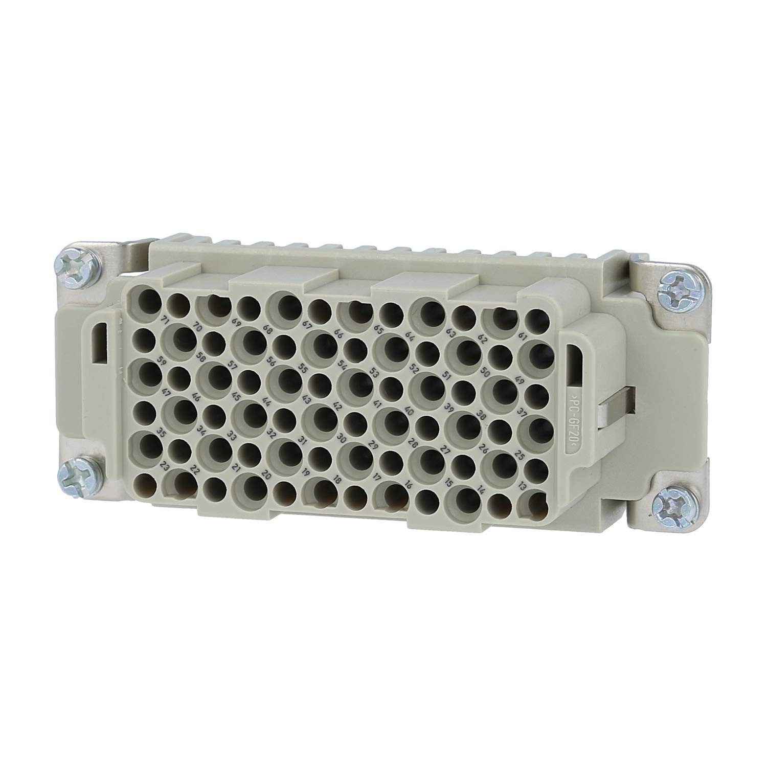Harting DIN-Stecker Titel:Han 72DD Buchseneinsatz (F) Crimpanschluss, 72-polig+PE 250V, 1, Keine Verpackungseinheiten, Kein Mindestauftragswert