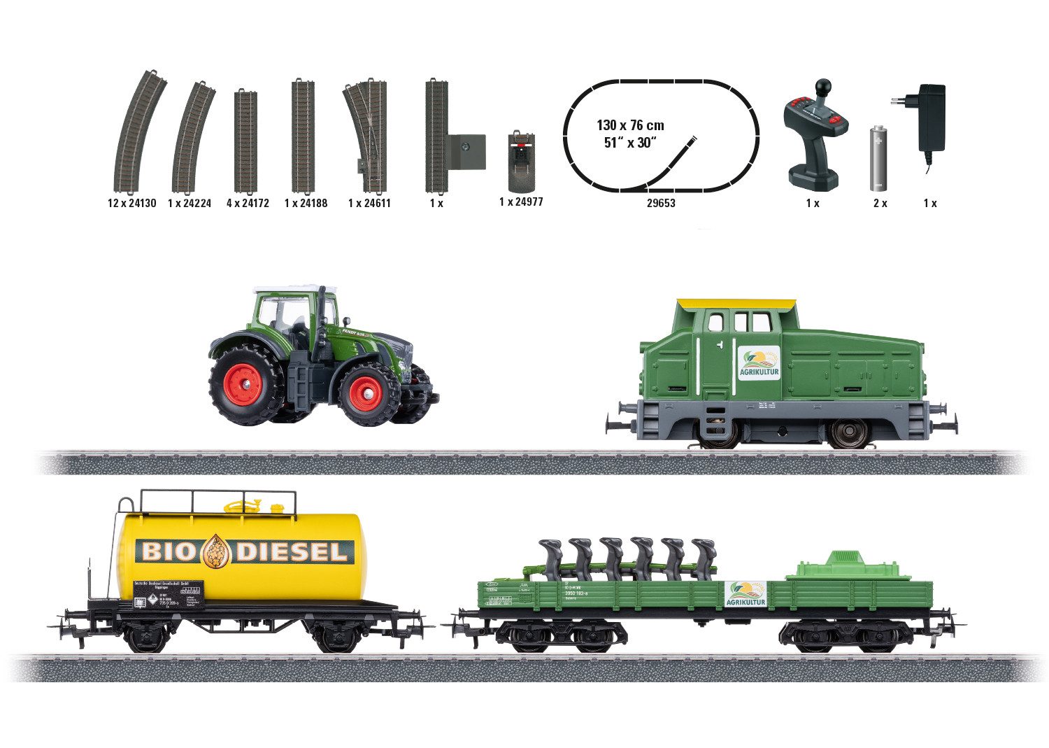 Märklin Modelleisenbahn-Set Märklin Start up - Startpackung "Landwirtschaft" - 29653, Spur H0, Made in Europe