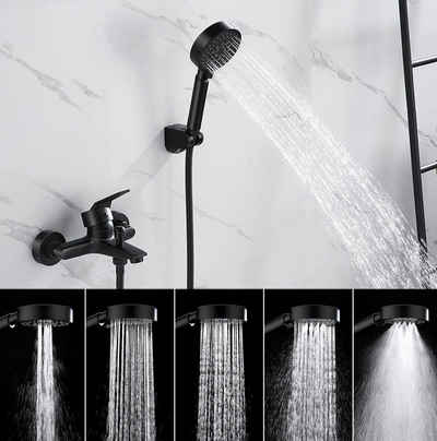 Auralum Duschsystem Badewannenarmatur Wasserhahn Duscharmatur Bade mit Handbrause Duschset