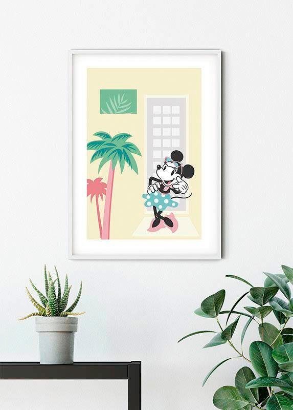 Komar Poster Minnie Mouse Palms, Disney (1 St), Kinderzimmer, Schlafzimmer,  Wohnzimmer