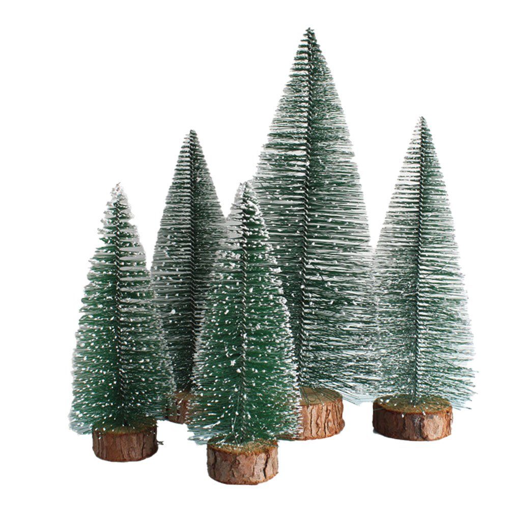 CTGtree Künstlicher Miniatur Weihnachtsbaum Tannenbaum Künstliche Weihnachtsbäume Stück 10