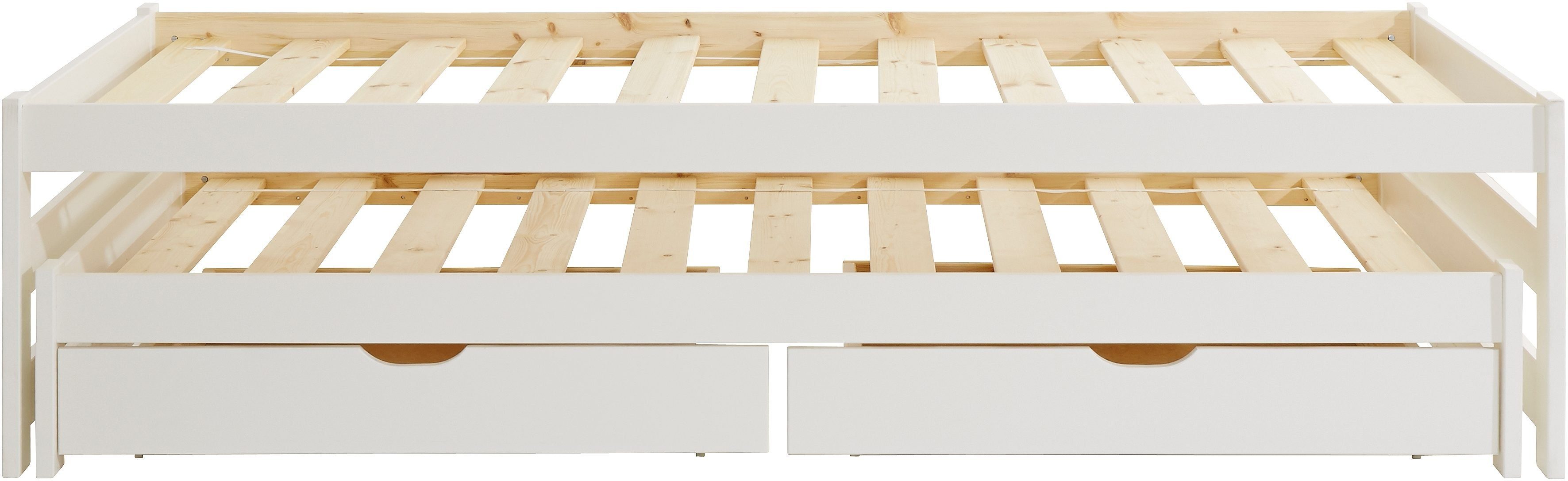 OTTO home Funktionsbett "TORGNY " mit 2 Schubladen, mit zwei Schlafplätzen, aus massiver Kiefer, FSC®-zertifiziert
