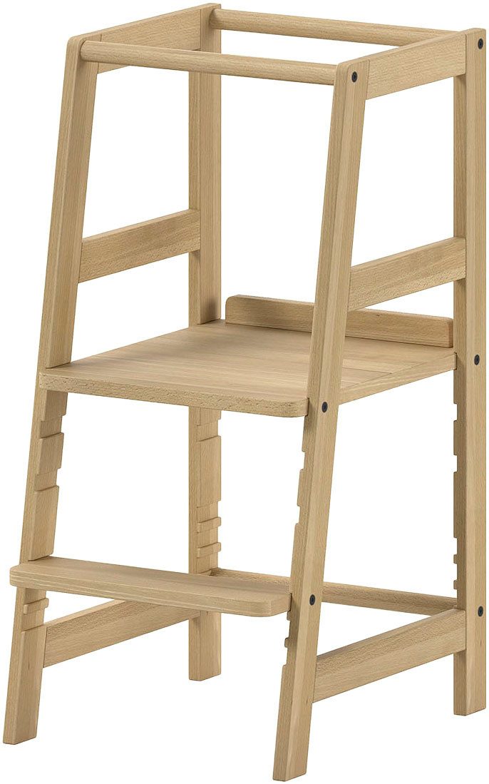Vipack Kinderstuhl Lernturm aus Massivholz, stabil und standfest gebaut, Tritt und Stehfläche 3-fach verstellbar, 3 verschiedene Цвета(ов)