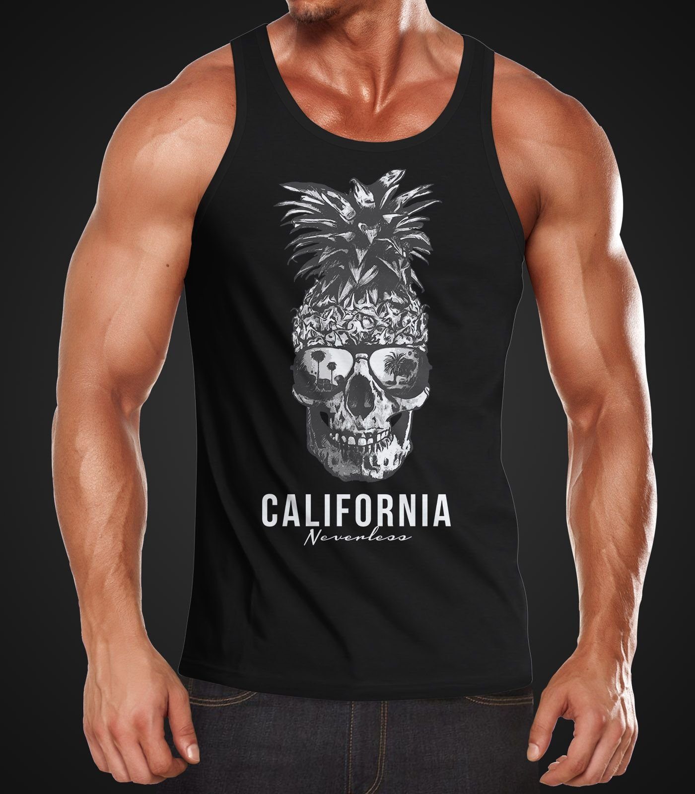 Neverless Tanktop Cooles Herren Tank-Top Pineapple günstig online kaufen