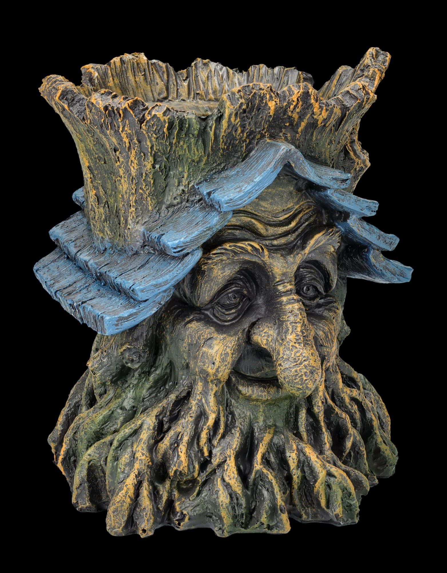 Figuren Shop GmbH Blumentopf Pflanztopf - Greenman Ent - Zierapfel - Blumentopf Dekoration Fantasy
