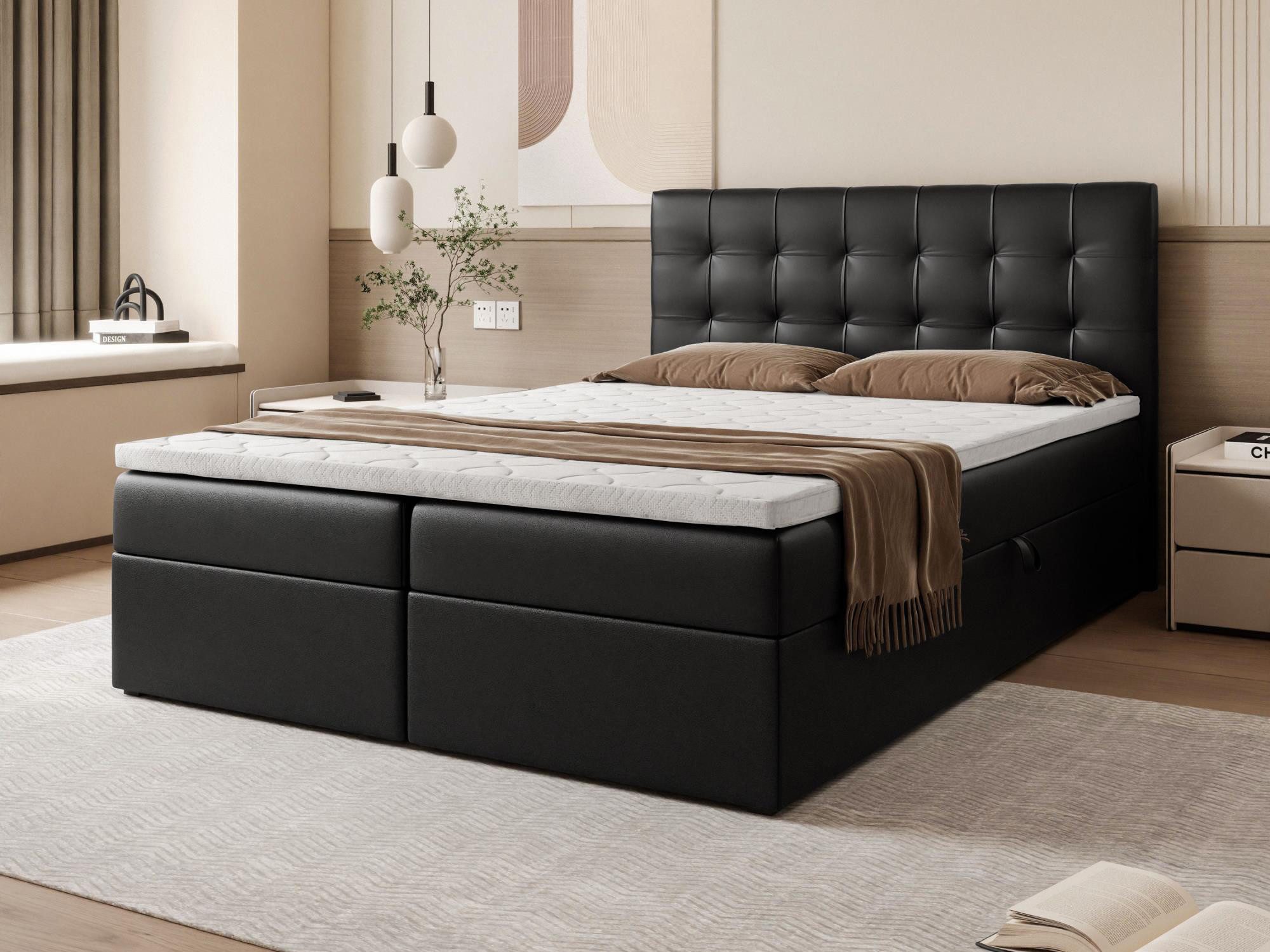 Beautysofa Boxspringbett Topiq II B: 140, günstig online kaufen