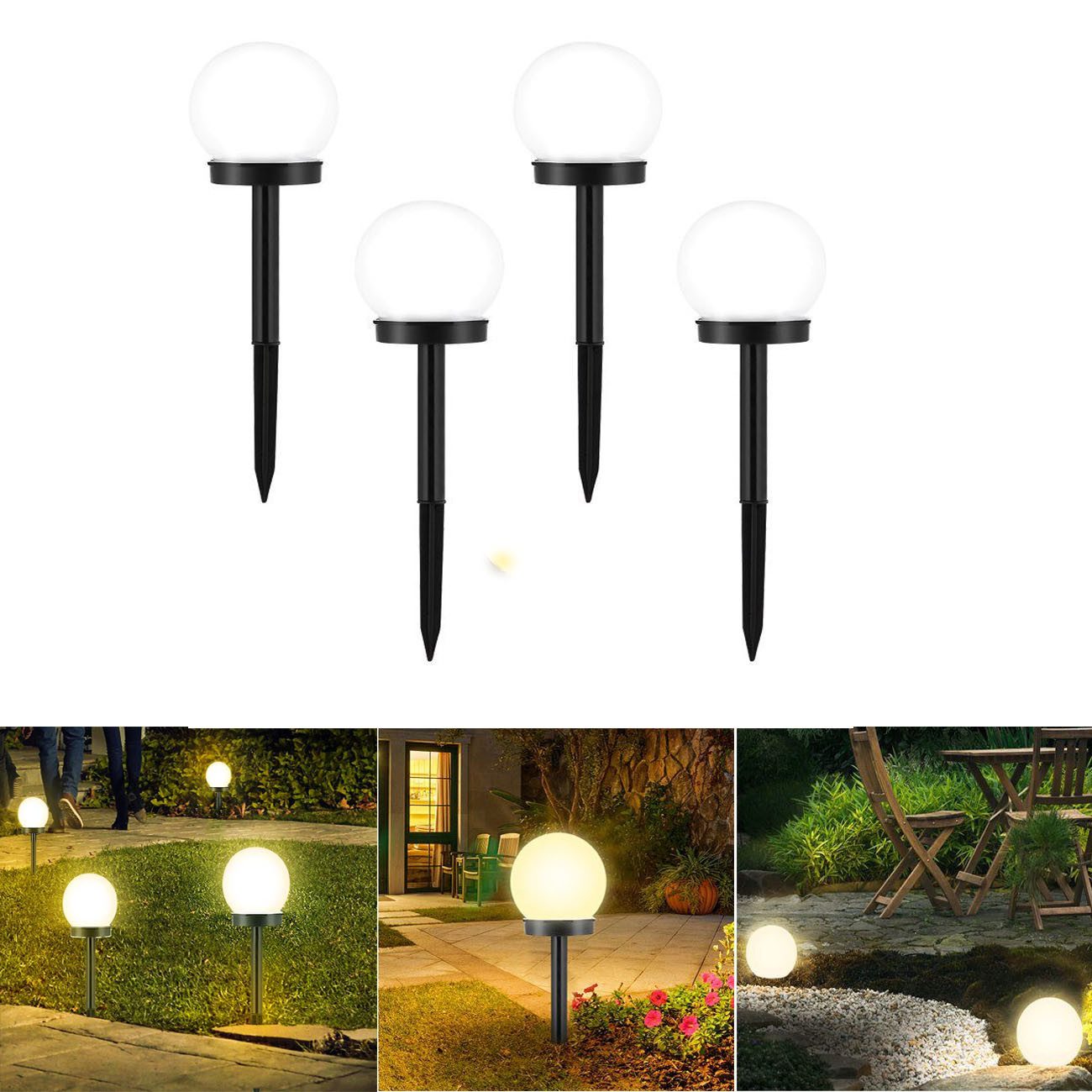 oyajia LED Solarleuchte 4 Stück Solarlampen günstig online kaufen