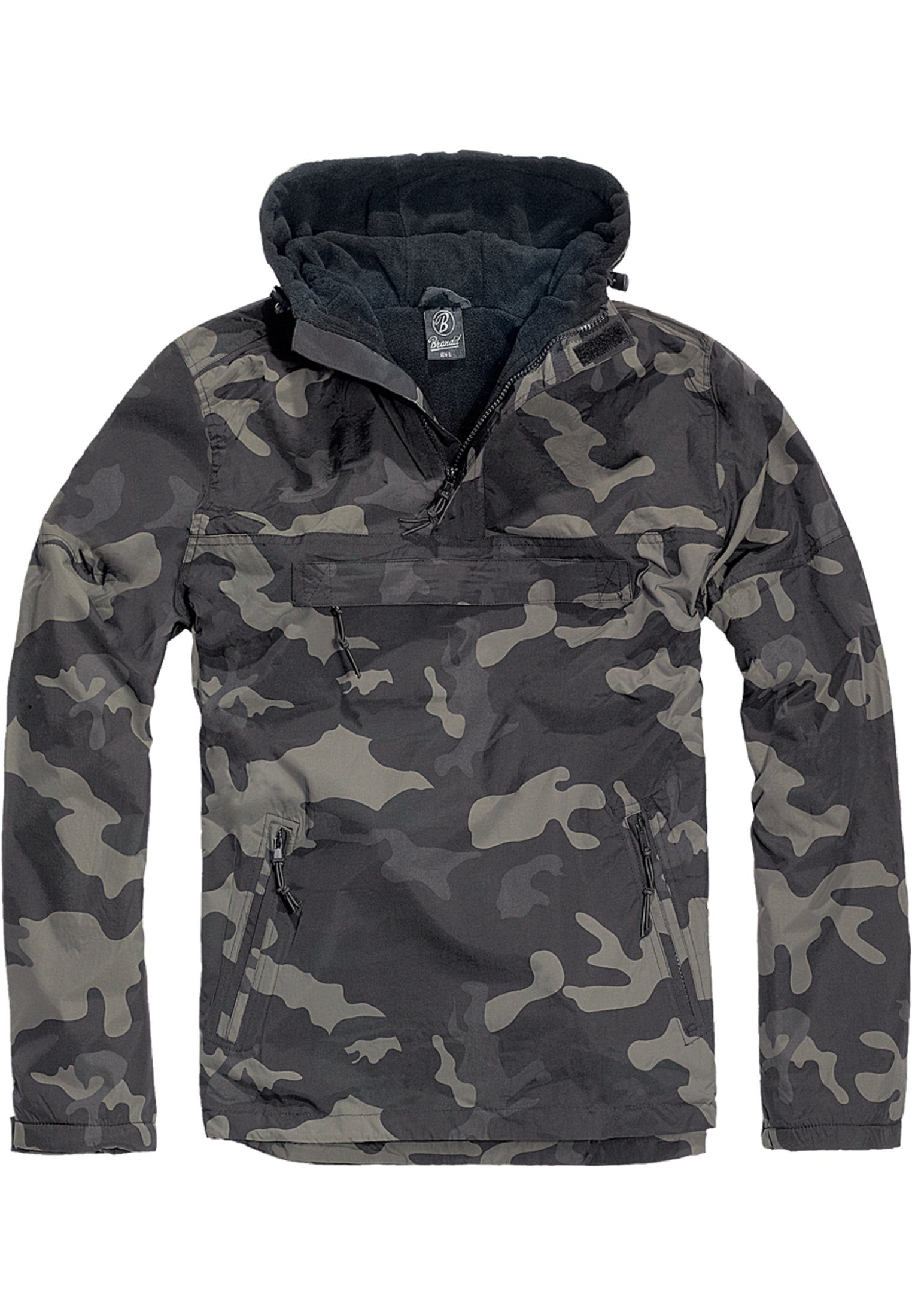 Brandit Sommerjacke Herren darkcamo Fleece Over (1-St) Windbreaker Pull