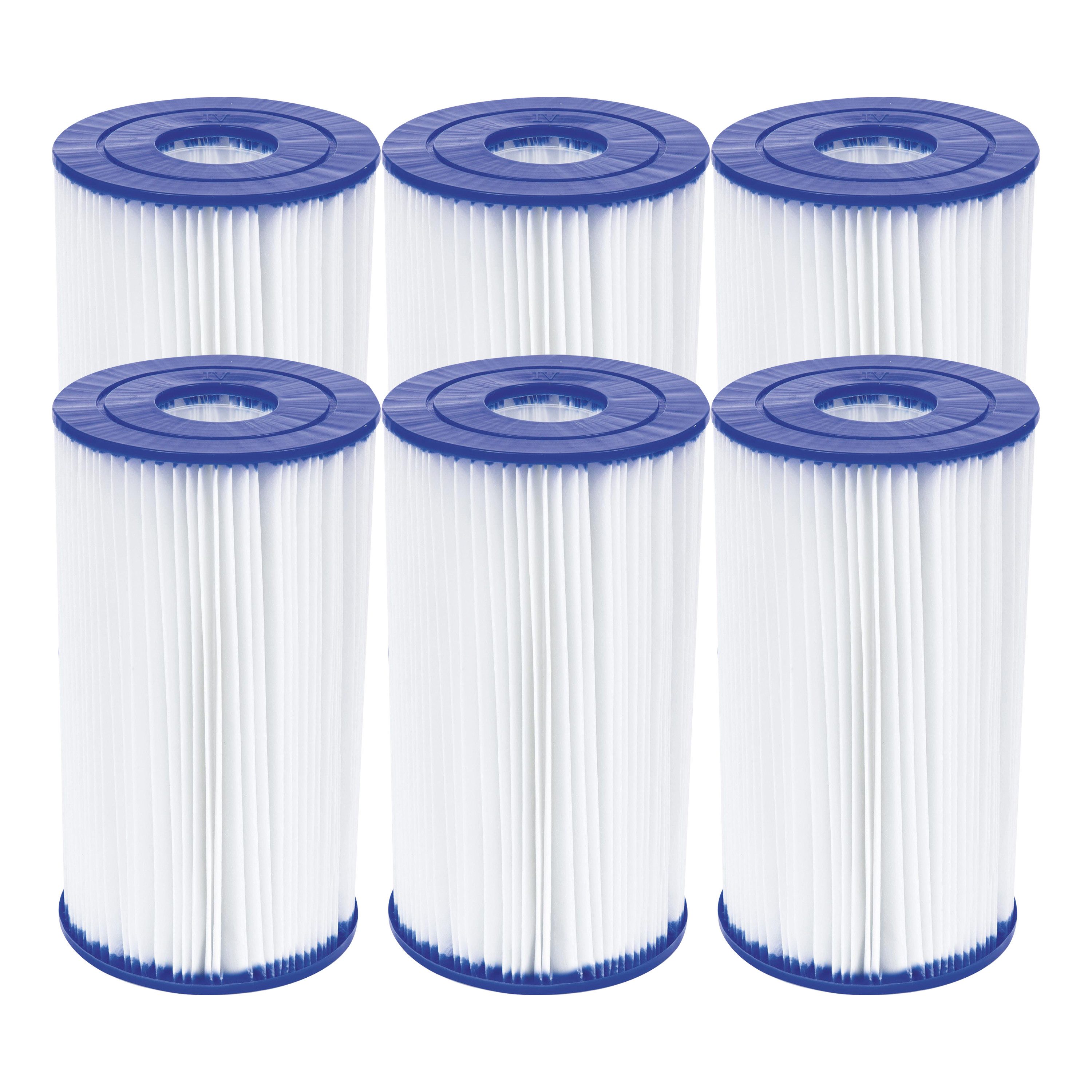 Bestway Pool-Filterkartusche Größe 4, Zubehör für Kartuschen-Filterpumpen, Feine Lamellenstruktur