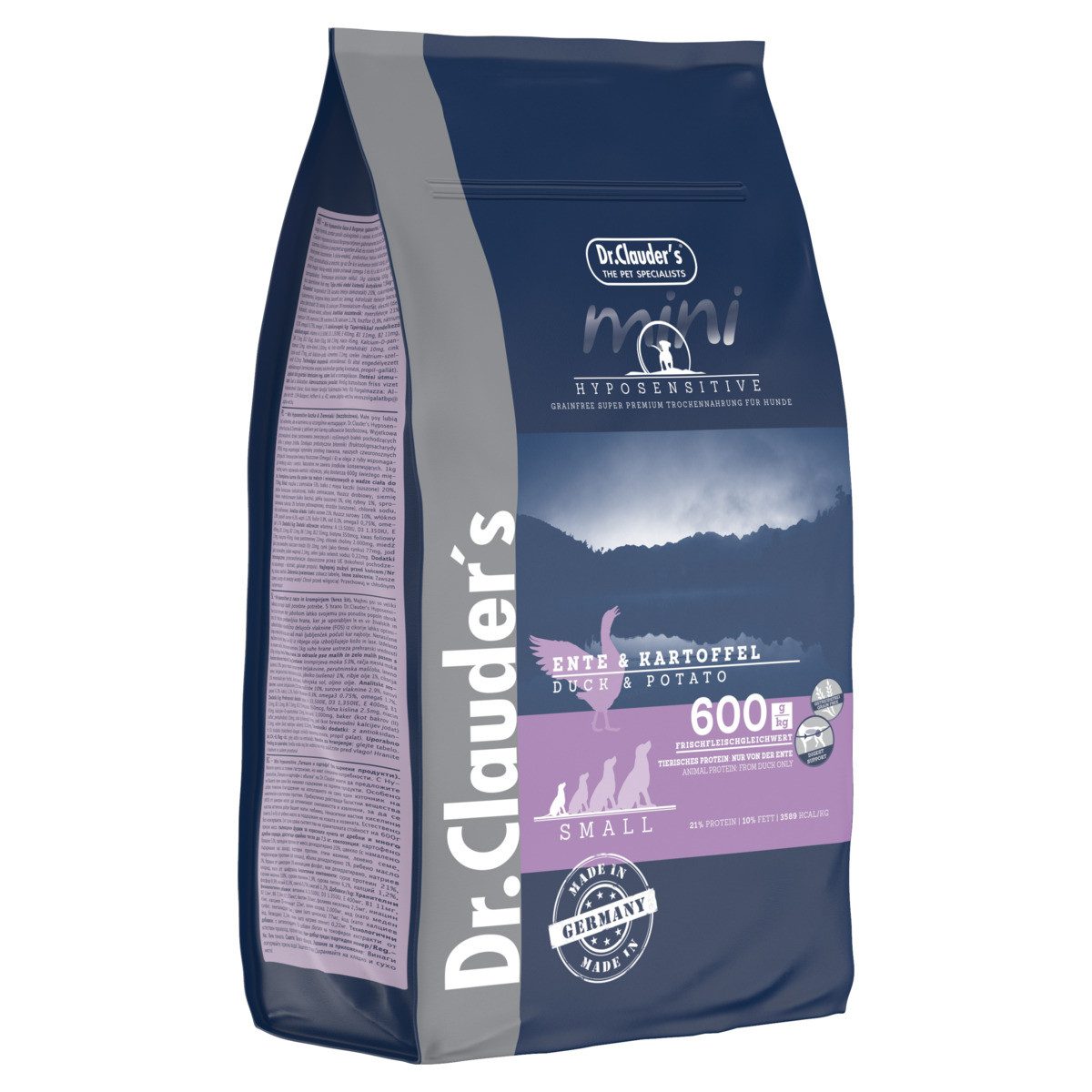 Dr. Clauder's Hyposensitive Mini mit Ente & Kartoffel 2 kg, Trockenfutter für: Hund