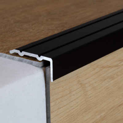 PROVISTON Winkelprofil Aluminium, 24.5 x 10 x 1000 mm, Bronze Dunkel, Treppenkante Winkel