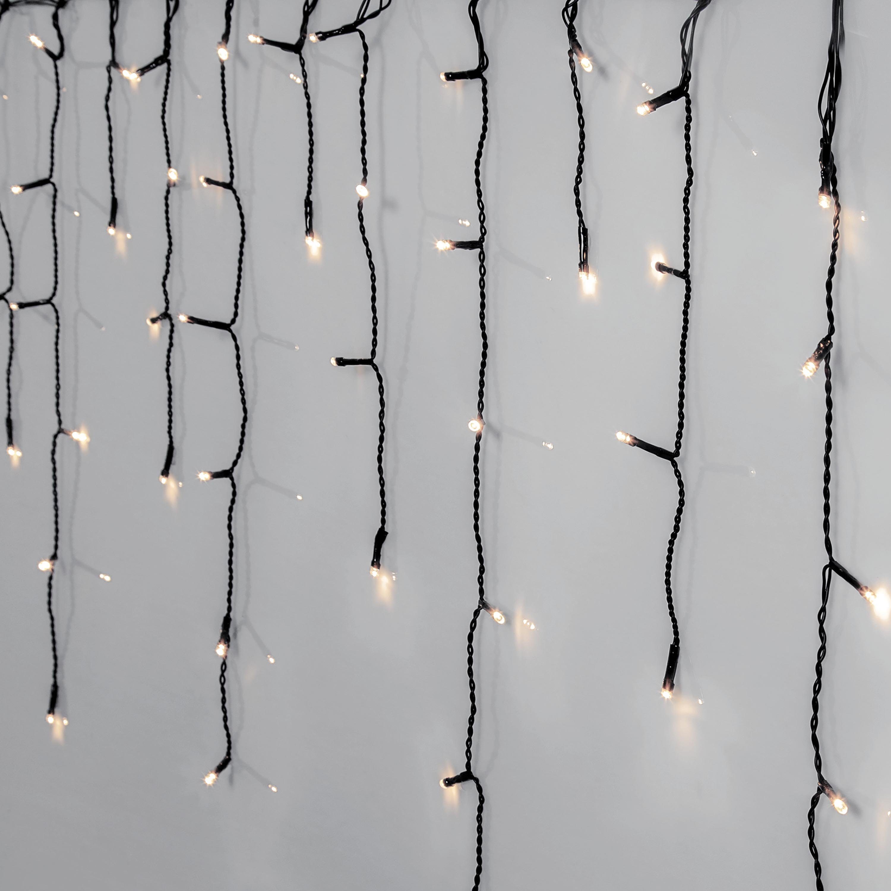 STAR TRADING LED-Lichterkette Crispy Ice White, Lichterkettenvorhang 'Crispy Ice White', outdoor, 960 LEDs, 24m