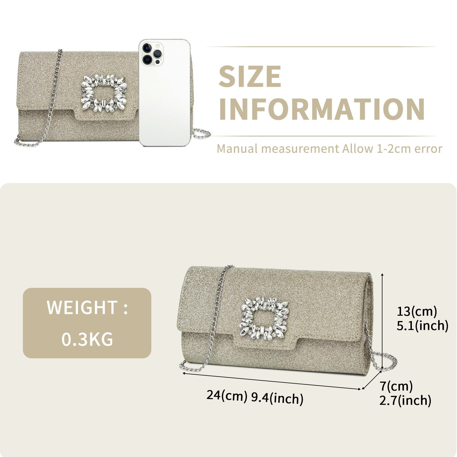Miss Lulu Clutch Damen, Elegante Abendtasche günstig online kaufen