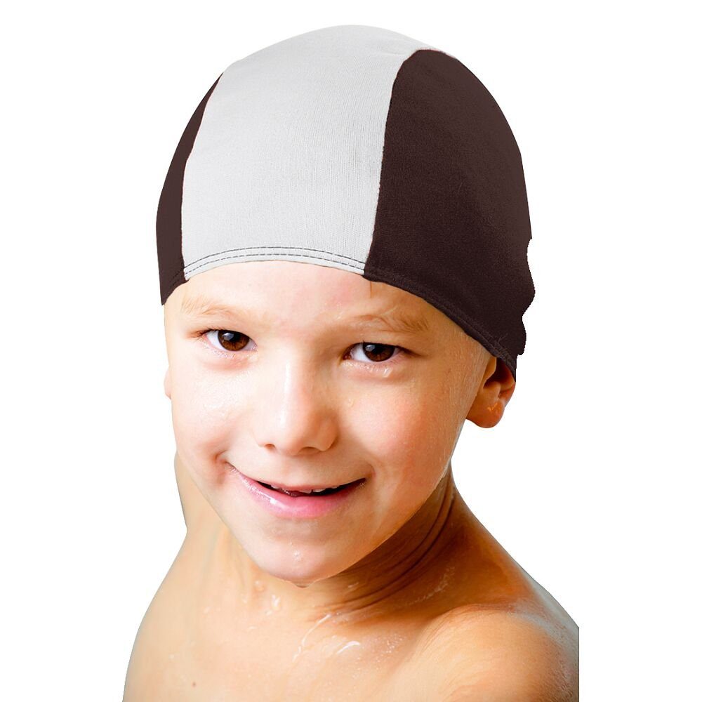 Ideal Sport-Thieme Schwimmvereine Kinder , Textil, für Schwarz-Weiß Badekappe Schwimmkappen-Set