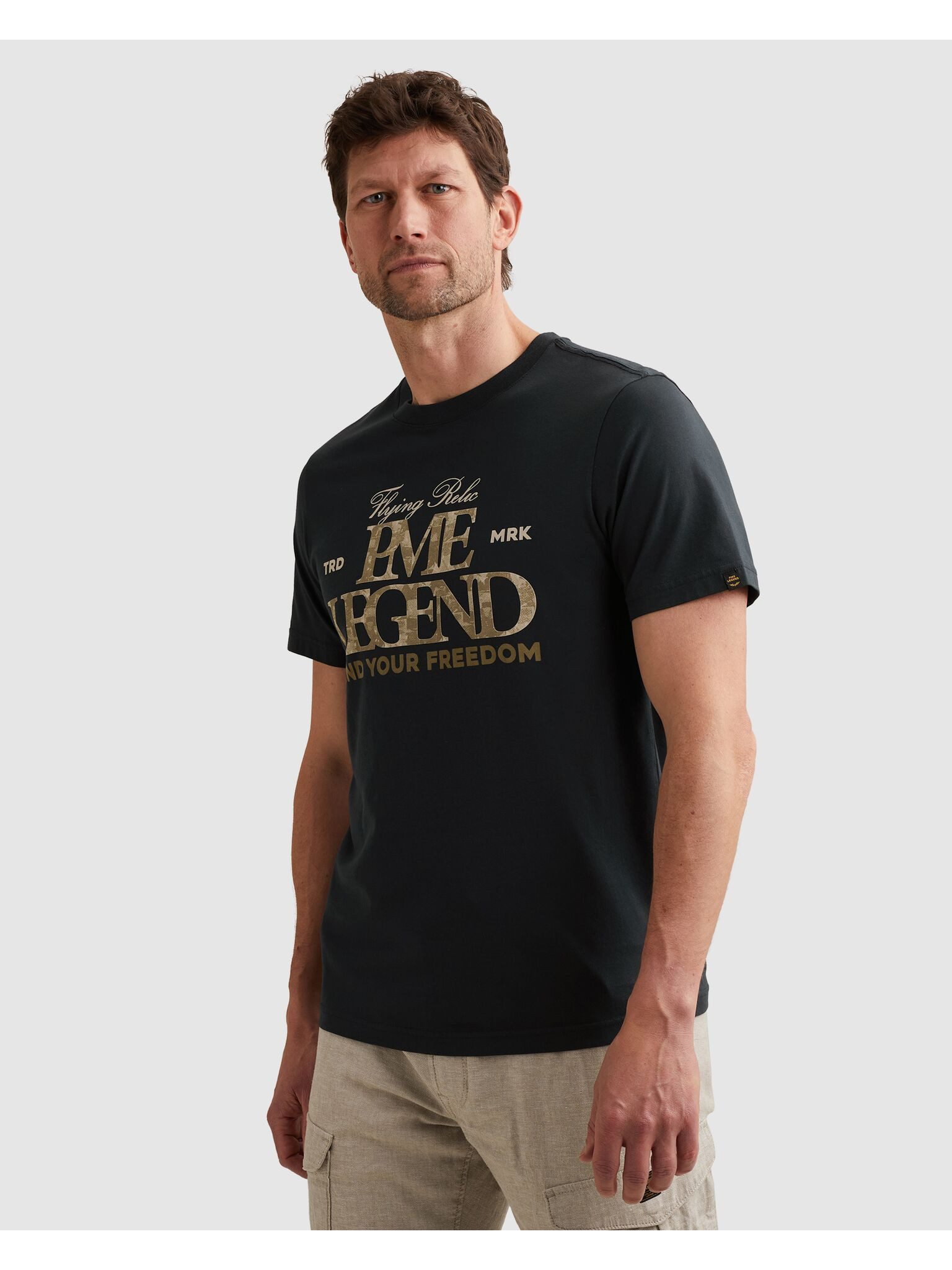 PME LEGEND T-Shirt Short sleeve r-neck big print Regular Fit, Kurzarm, lässiger Stil