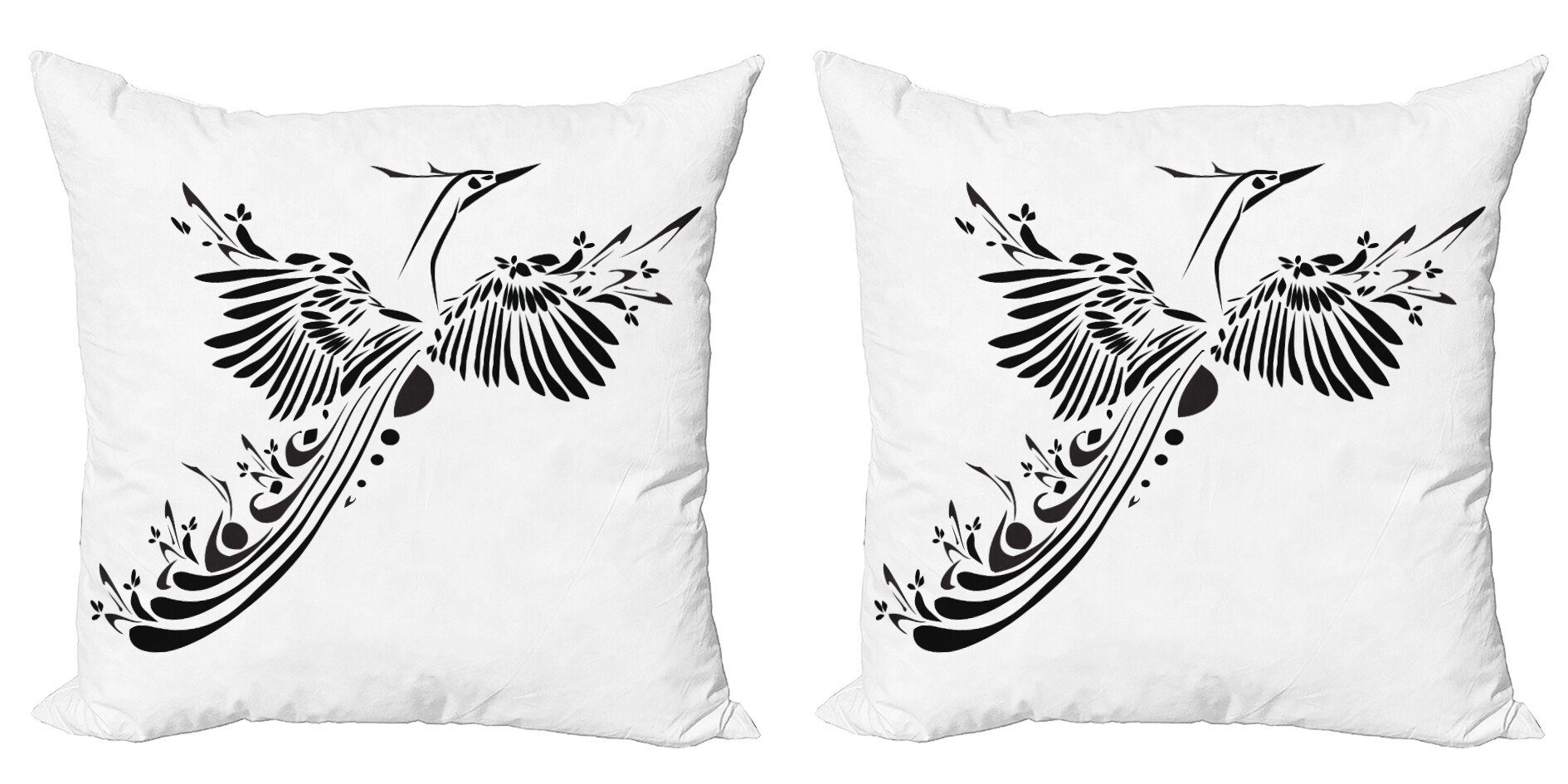 Phönix Doppelseitiger Vogel Accent Mystic fliegen Abakuhaus Digitaldruck, (2 Kissenbezüge Minimalist Stück), Modern