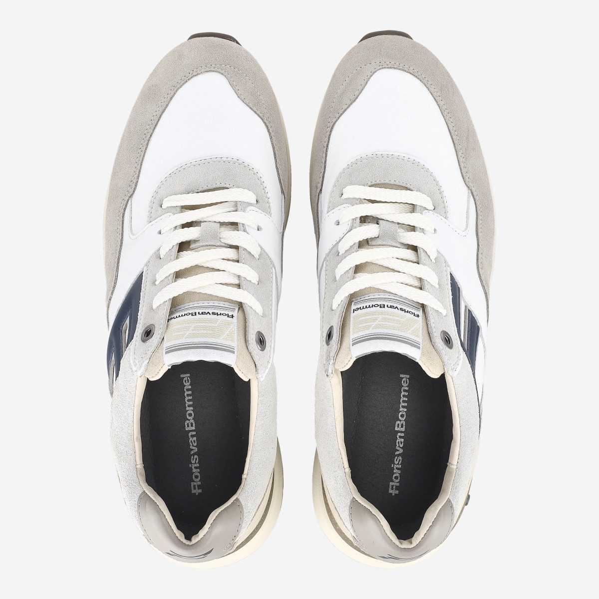 Floris van Bommel Floris van Bommel De Trikker, Sneaker, Weiß,kombiniert, Herren Sneaker