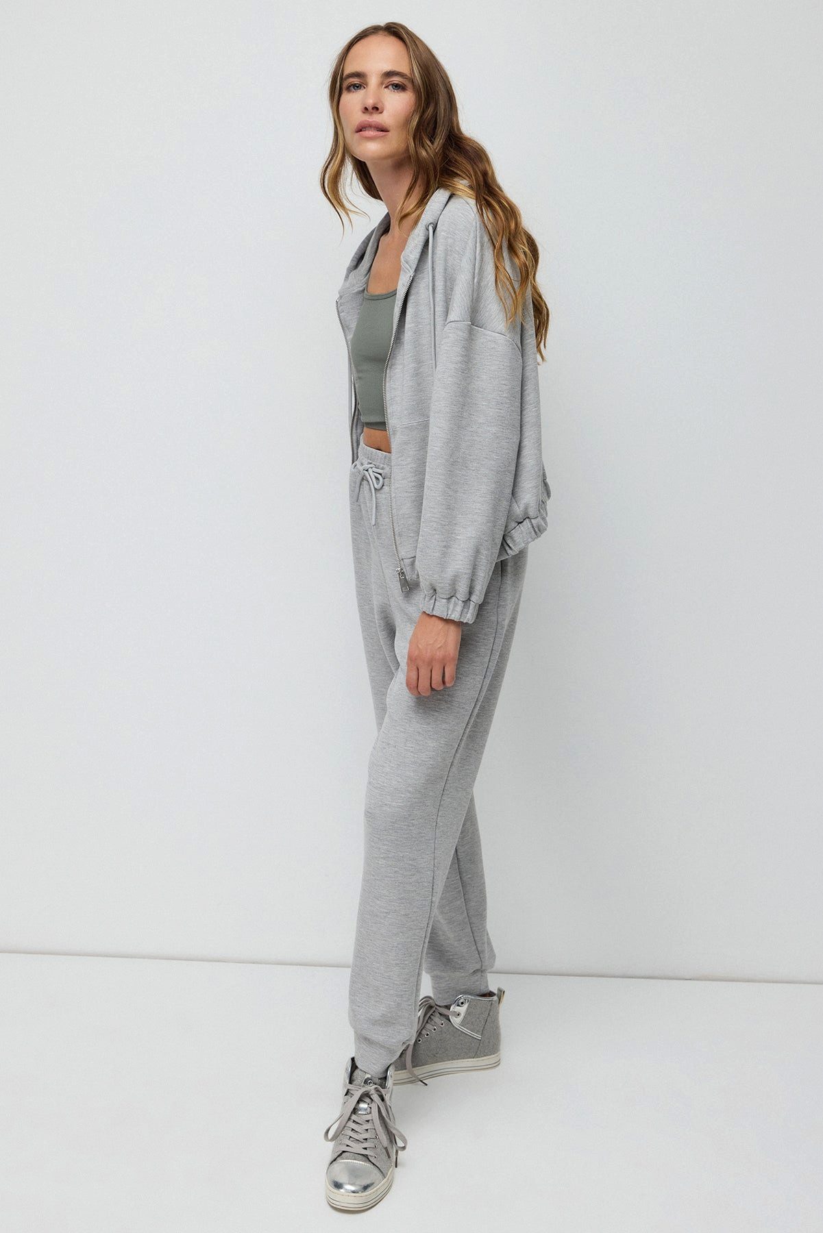 Kapuzensweatshirt Crop Sweatshirt