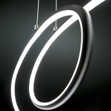 etc-shop LED Pendelleuchte, Leuchtmittel inklusive, Warmweiß, LED Decken Pendel Lampe schwarz Wohn Ess Zimmer