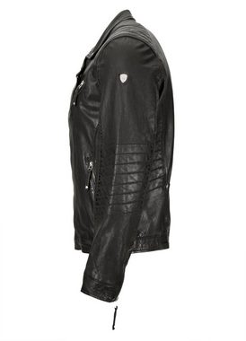 Jilani Lederjacke Flinn Jilani - Herren Echtleder Lederjacke Bikerjacke Lammnappa schwarz