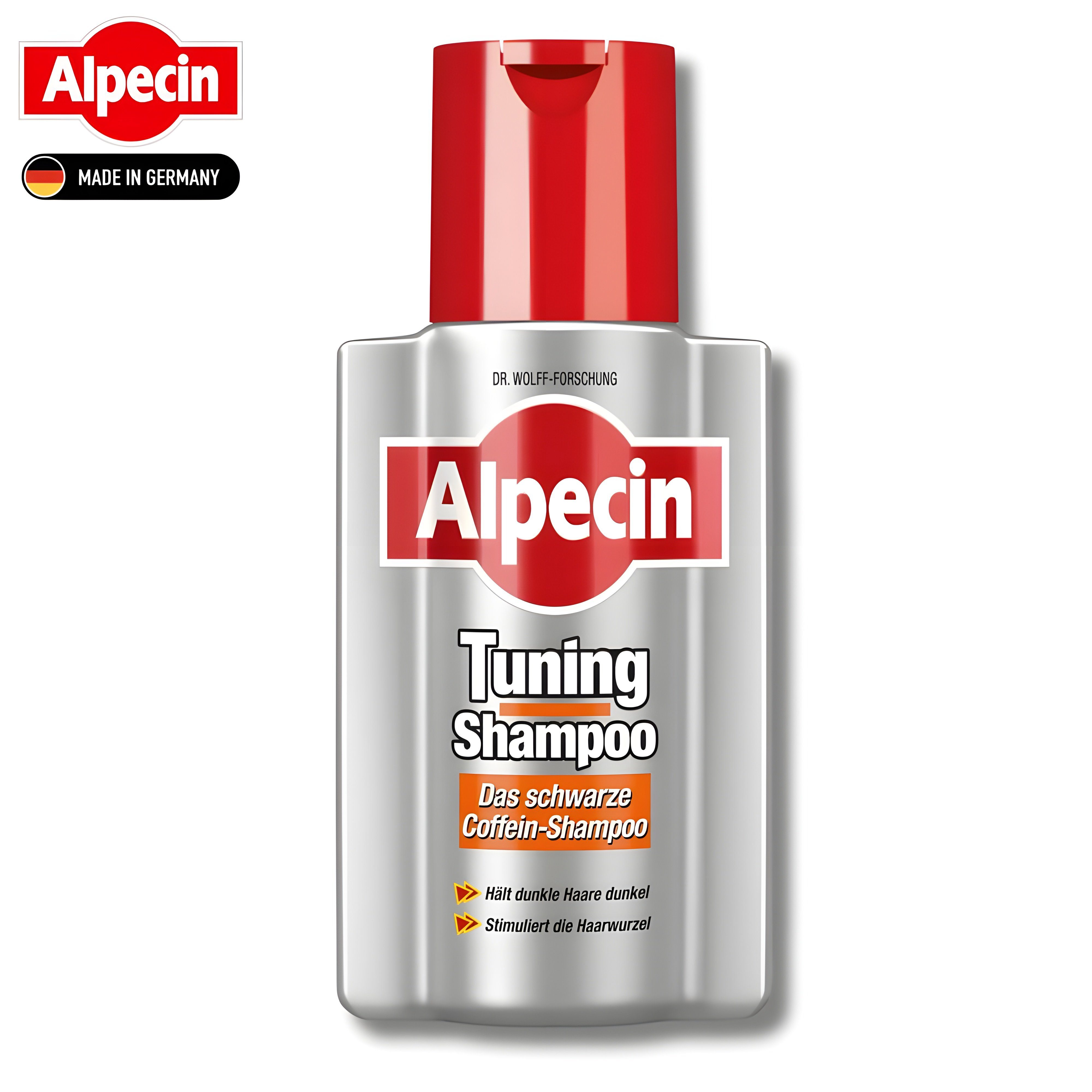 Alpecin Haarshampoo Das schwarze Coffein Tuning Shampoo, 200 ml, Hält dunkle Haare Dunkel & stimuliert die Haarwurzel