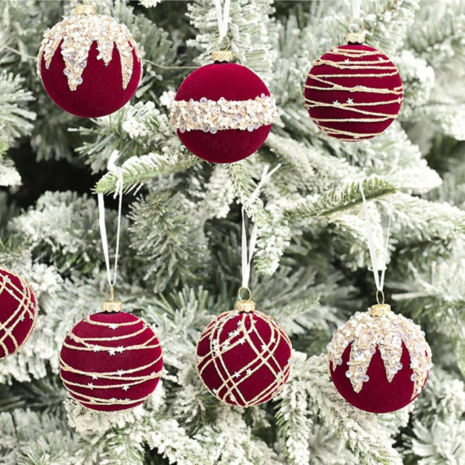 Coonoor Weihnachtsbaumkugel Weihnachtsdeko Weihnachtskugeln 12-teiliges Set,Weihnachtsbaumschmuck
