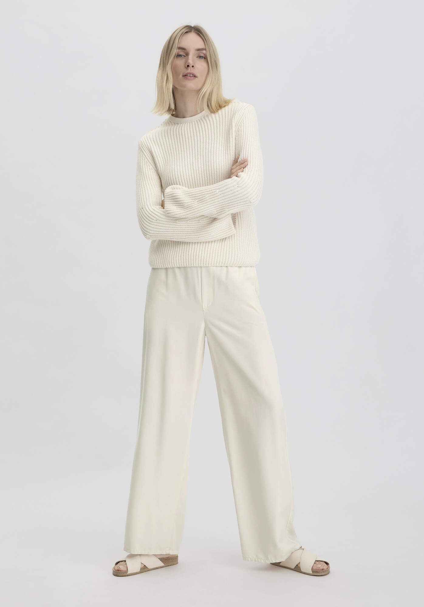 Hessnatur Stoffhose Wide Leg Relaxed aus günstig online kaufen