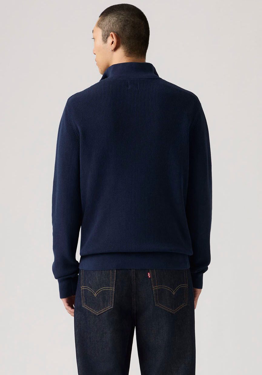 Levi's® Strickpullover HM QUARTER ZIP SWEATER mit Zipper und Struktur