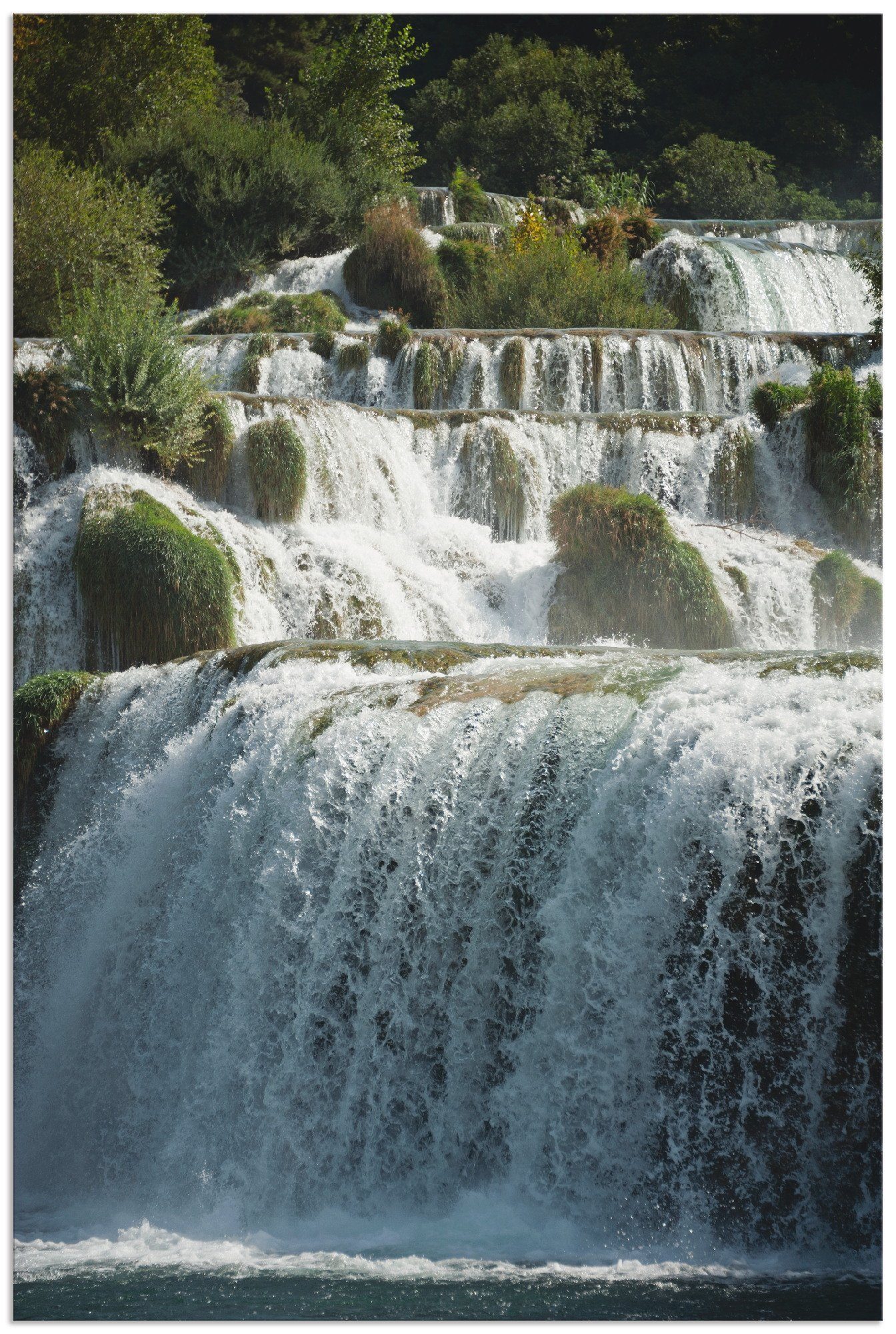 Artland Wandbild Krka Wasserfälle, Gewässer (1 St), als Alubild,  Leinwandbild, Wandaufkleber oder Poster in versch. Größen, Verschiedene  Größen & Produktarten