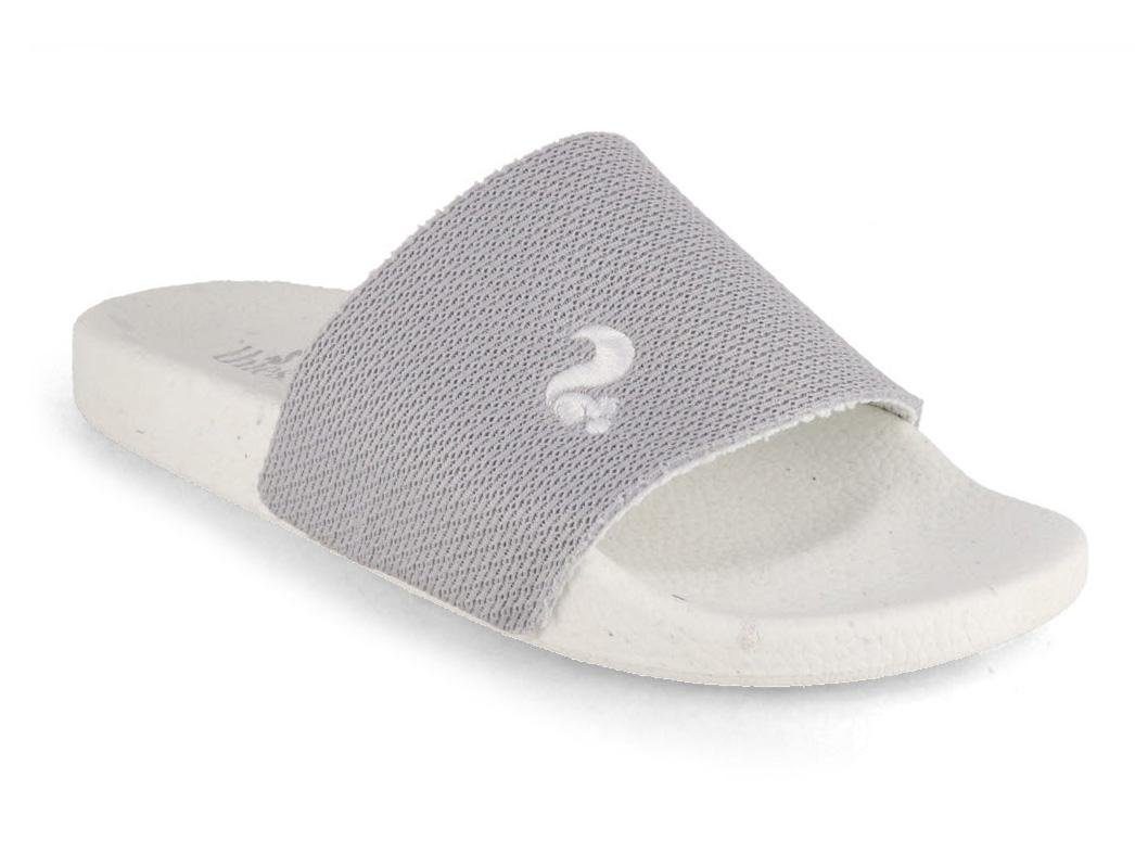 white-light Beach weiß, Damen White vegan grey-white, badeschuhe, Grey thies Eco Pantolette, Hausschuh