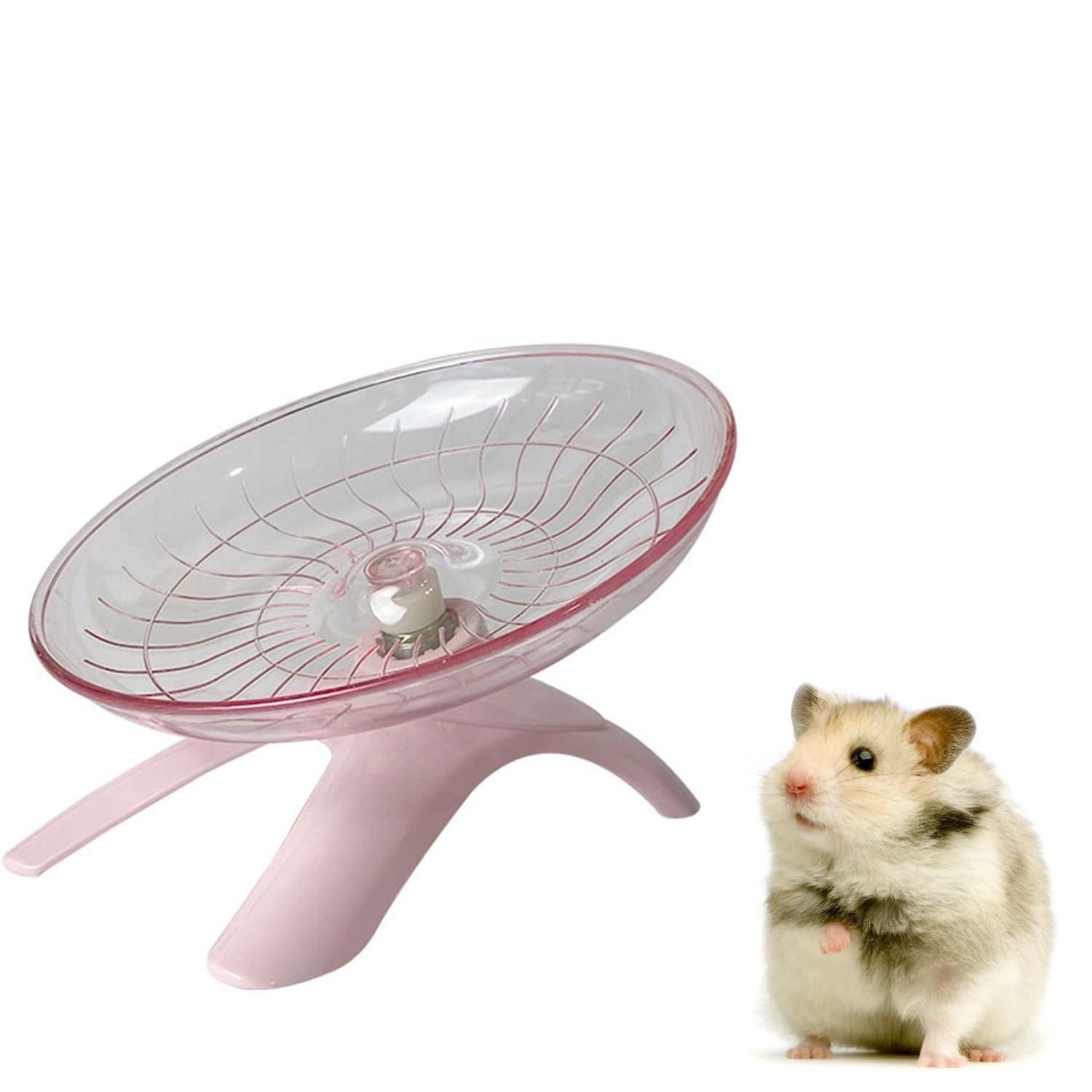 LuxusKollektion Tierlaufrad Hamster Fliegende Untertasse Rosa Transparent