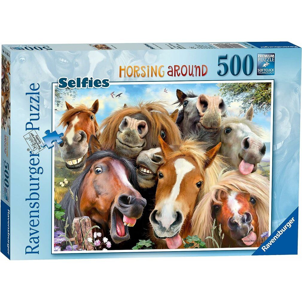 Ravensburger Puzzle RAVENSBURGER Pferd Selfie Puzzle 500 Teile, Puzzleteile