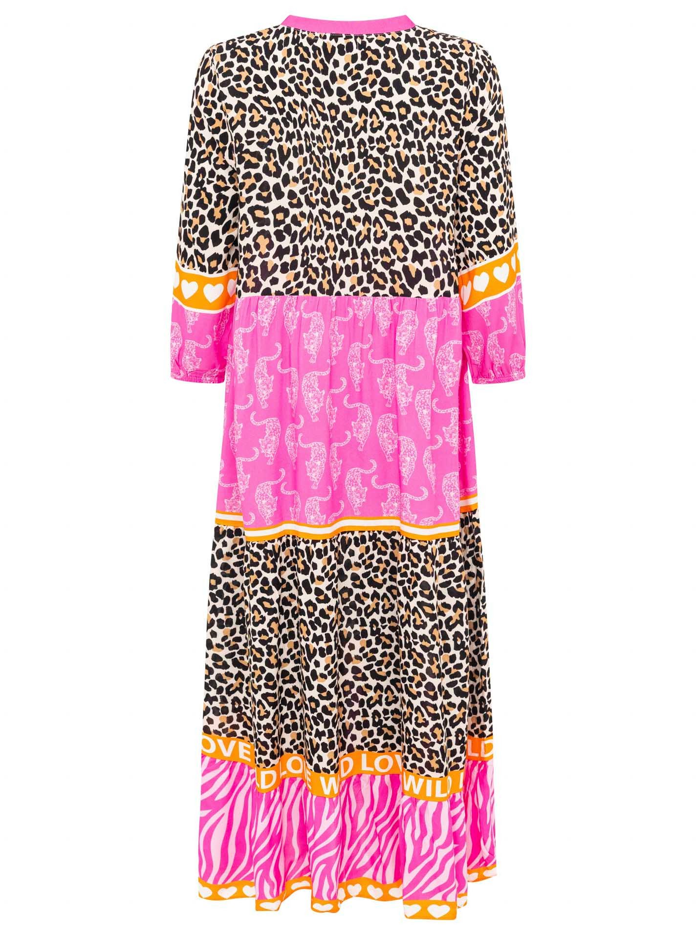 Zwillingsherz Maxikleid "Wild Love" mit Leo, Zebra und Mustermix