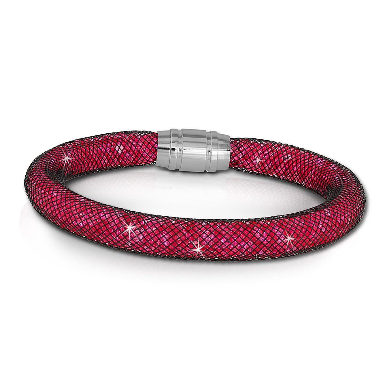 Farbe: fuchsiafarben SilberDream Edelstahlarmband Damenarmband fuchsia rot, SilberDream mit Armband Edelstahl-Verschluss, (Armband), Arm-Schmuck