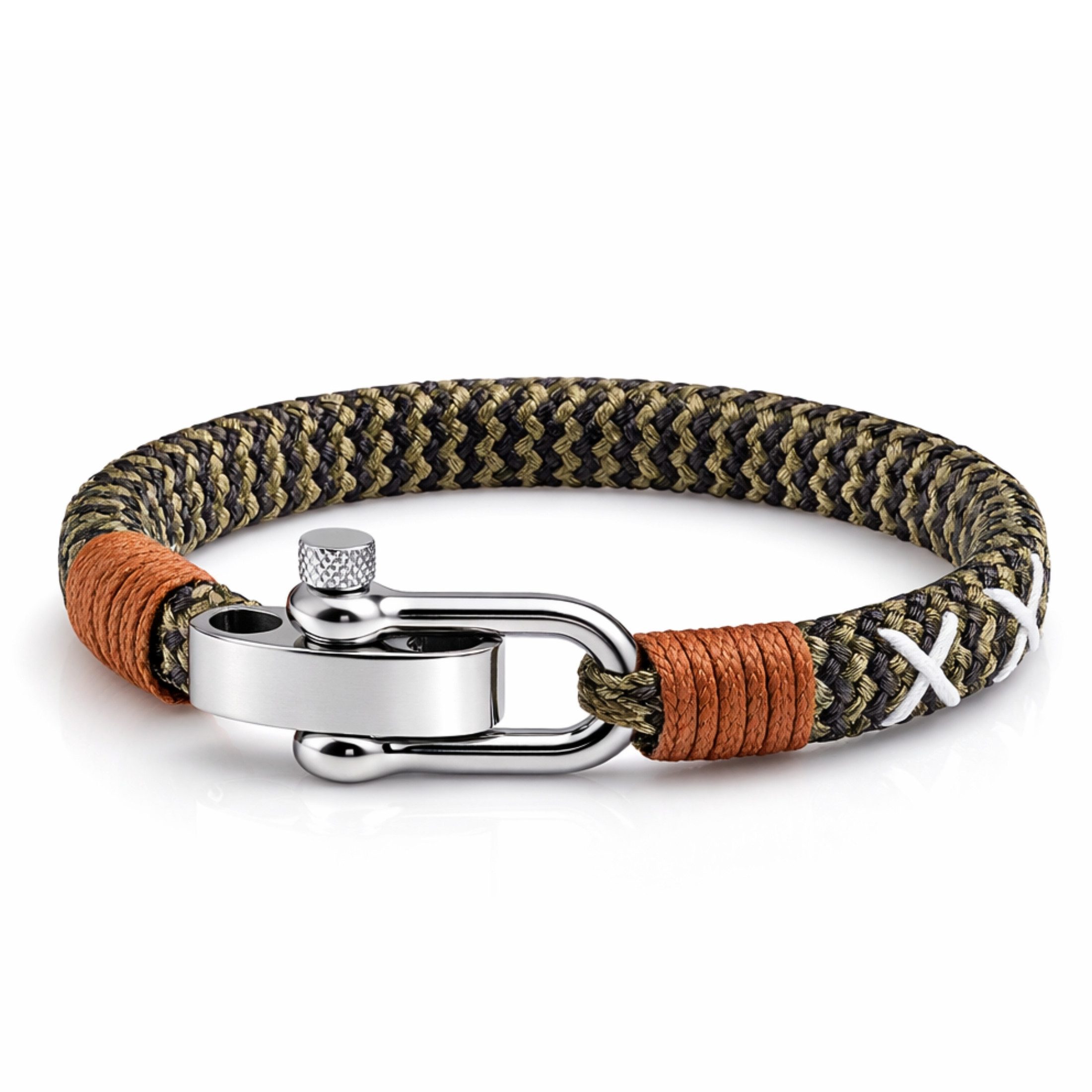 UNIQAL.de Armband Maritimes Segeltau-Armband mit Edelstahl-Schäkel – nautisch, unisex (hochwertiges Segeltau, Edelstahl-Schäkel, zeitloses Design, langlebige Qualität, ideal für Alltag & Freizeit), sorgfältig verarbeitet